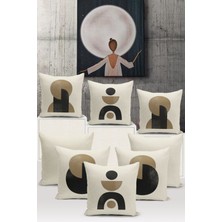 Minimalist Serisi Çift Tarafı Dijital Baskılı  8'li Kırlent Kılıfı Seti  (Minimalist Cover Set)