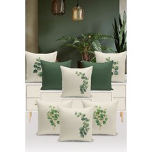 Flower/vintage Serisi Çift Tarafı Dijital Baskılı  8'li Kırlent Kılıfı Seti  (Cushion Cover Set)