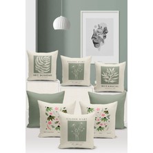 Sanat Serisi Çift Tarafı Dijital Baskılı  8'li Kırlent Kılıfı Seti  (Art Cover Set)