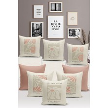 Sanat Serisi Çift Tarafı Dijital Baskılı  8'li Kırlent Kılıfı Seti  (Art Cover Set)