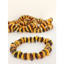 Kehribar Sarayı Damla Kehribar Multicolor Erkek Bileklik 22 cm Sertifikalı