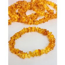 Kehribar Sarayı Damla Kehribar Bal Rengi Erkek Bileklik 22 cm Sertifikalı