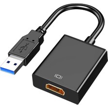 TezMax USB HDMI Süper Hızlı Donma Takılma Yapmaz Dönüştürücü Kablo USB 3.0 To HDMI Çevirici Adaptör