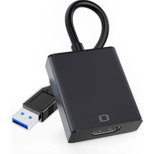 TezMax USB HDMI Süper Hızlı Donma Takılma Yapmaz Dönüştürücü Kablo USB 3.0 To HDMI Çevirici Adaptör