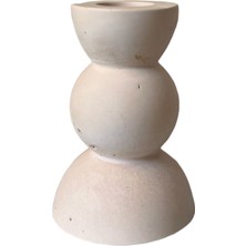 Design Pearly Roma Sütun Beton Şamdan (Mumlar Dahil Değildir)