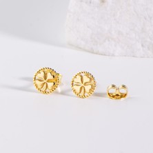 goldkupe 14 Ayar Yuvarlak Altın Küpe 1,00 gr