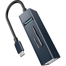 TezMax 3 In1 USB Otg Type-C ve USB 3.0 Uçlu Pc Notebook Uyumlu Mikro Sd Tf Kart Okuyucu Adaptör