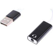 TezMax Mikrofonlu Kulaklık USB Çevirici USB Ses Kartı 7.1 Tek Girişli USB Ses Kartı Aux Dönüştürücü