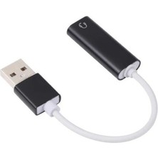 TezMax Mikrofonlu Kulaklık USB Çevirici USB Ses Kartı 7.1 Tek Girişli USB Ses Kartı Aux Dönüştürücü