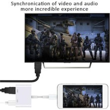 TezMax iPhone iPhone Ipod HDMI To Lightning 1080P Full Hd Av Çevirici Dönüştürücü Kablo Adaptör