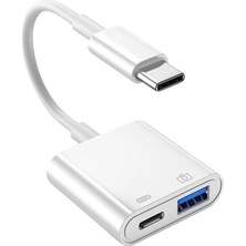 TezMax Type C Şarj Otg Adaptör USB C 3.0 USB C Hub Splitter Converter Şarj Dizüstü Bilgisayar Çevirici Alet