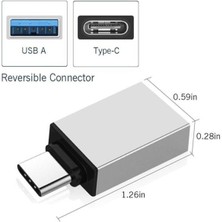 TezMax Macbook Uyumlu Type-C - USB 3.0 Otg USB Flash Driver Klavye Mouse Dönüştürücü Adaptör