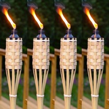 Kuzey Oyuncak 3 Pcs 90 cm Bamboo Torch 3 Adet 90 cm Bambu Meşale Bahçe Aydınlatma Işığı Kır Düğünü Kortej Işıkları