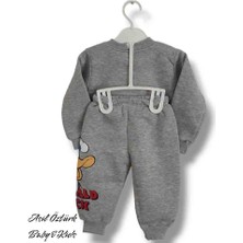 Asil Öztürk Baby & Kids Kız Erkek Bebek Çocuk Unisex Alt Üst Eşofman Takımı Kışlık 3 Ip Şardonlu Donald Duck Model