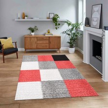 Viyana Home Dijital Baskılı Kaymaz Taban Yıkanabilir Modern Yolluk Mutfak Salon Halısı, V-Modern-53-Pembe,