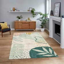 Viyana Home Dijital Baskılı Kaymaz Taban Yıkanabilir Modern Yolluk Mutfak Salon Halısı, V-Modern-79-Renkli,