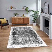 Viyana Home Dijital Baskılı Kaymaz Taban Yıkanabilir Modern Yolluk Mutfak Salon Halısı, V-Modern-04-Beyaz,