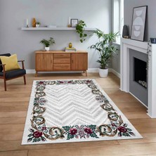 Viyana Home Dijital Baskılı Kaymaz Taban Yıkanabilir Modern Yolluk Mutfak Salon Halısı, V-Modern-49-Renkli,