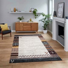 Viyana Home Dijital Baskılı Kaymaz Taban Yıkanabilir Modern Yolluk Mutfak Salon Halısı, V-MODERN-119-RENKLİ,