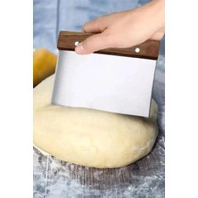 Kitchen Design Lab Siyah 45X65 cm Silikon Hamur Açma Matı ve Paslanmaz Çelik Ahşap Saplı Hamur  Kesici Kazıyıcı Spatula