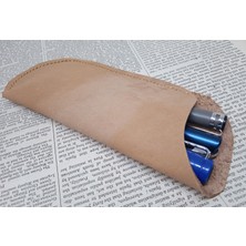 Mahfuz Veketal Hakiki Deri El Emeği Özel Kalemleriniz Için Kalemlik Kalem Kutu 17,5 cm 7 cm ( 3-4 Kalem Için )