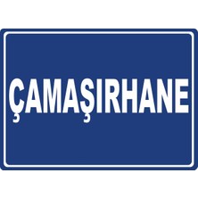 ChicArt Design Studio Çamaşırhane #2 Dijital Uv Folyo Baskı Uyarı Etiket Yapıştırma Sticker 35X25