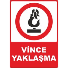 ChicArt Design Studio Vince Yaklaşma Dijital Uv Folyo Baskı Uyarı Etiket Yapıştırma Sticker 12.5X17.5