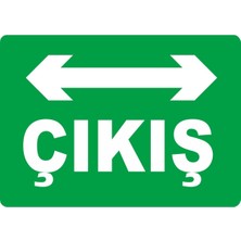 ChicArt Design Studio Çıkış #8 Pvc Plakalı Uyarı Levhası Dekota Dijital Uv Baskı Yapışkanlı 35X25 cm