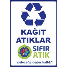 ChicArt Design Studio Kağıt Atıklar Sıfır Atık Dijital Uv Folyo Baskı Yapışkanlı Uyarı Etiket Yapıştırma Sticker 25X35