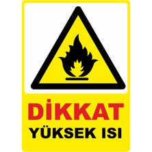 ChicArt Design Studio Dikkat Yüksek Isı Dijital Uv Folyo Yapışkan Baskı Uyarı Etiket Yapıştırma Sticker 12.5X17.5