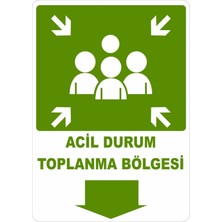 ChicArt Design Studio Toplanma Bölgesi Pvc Plakalı Uyarı Levhası Dekota Dijital Uv Baskı Yapışkanlı 25X35 cm