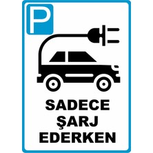 ChicArt Design Studio Sadece Şarj Ederken Dijital Uv Folyo Yapışkan Baskı Uyarı Etiket Yapıştırma Sticker 25X35