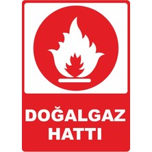 ChicArt Design Studio Doğalgaz Hattı Dijital Uv Folyo Yapışkanlı Baskı Uyarı Etiket Yapıştırma Sticker 12.5X17.5 cm
