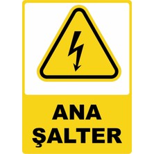 ChicArt Design Studio Ana Şalter Dijital Uv Folyo Yapışkan Baskı Uyarı Etiket Yapıştırma Sticker 25X35