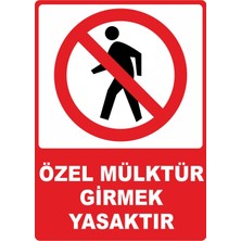 ChicArt Design Studio Özel Mülktür Girmek Yasaktır Dijital Uv Folyo Baskı Yapışkanlı Uyarı Etiket Yapıştırma Sticker 25X35