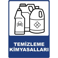 ChicArt Design Studio Temizleme Kimyasalları Pvc Plakalı Uyarı Levhası Dekota Dijital Uv Baskı Yapışkanlı 25X35