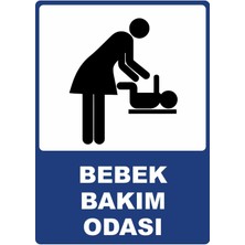 ChicArt Design Studio Bebek Bakım Odası Pvc Plakalı Uyarı Levhası Dekota Dijital Uv Baskı Yapışkanlı 25X35 cm