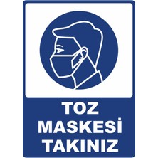ChicArt Design Studio Toz Maskesi Takınız Dijital Uv Folyo Baskı Uyarı Etiket Yapıştırma Sticker 25X35