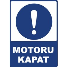 ChicArt Design Studio Motoru Kapat Dijital Uv Folyo Yapışkan Baskı Uyarı Etiket Yapıştırma Sticker 12.5X17.5