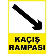 ChicArt Design Studio Kaçış Rampası Dijital Uv Folyo Baskı Uyarı Etiket Yapıştırma Sticker 12.5X17.5