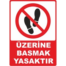 ChicArt Design Studio Üzerine Basmak Yasaktır Dijital Uv Folyo Baskı Uyarı Etiket Yapıştırma Sticker 12.5X17.5