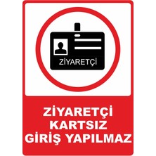 ChicArt Design Studio Ziyaretçi Kartsız Giriş Yapılmaz Dijital Uv Folyo Yapışkan Baskıuyarı Etiket Sticker 25X35