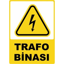 ChicArt Design Studio Trafo Binası Dijital Uv Folyo Yapışkan Baskı Uyarı Etiket Yapıştırma Sticker 12.5X17.5