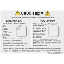 ChicArt Design Studio Takip Mesafesini Koru Dijital Uv Folyo Yapışkan Baskıuyarı Etiket Yapıştırma Sticker 12.5X17.5