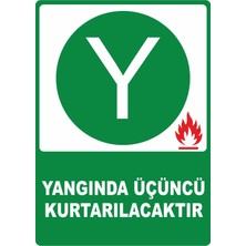 ChicArt Design Studio Yangında Üçüncü Kurtarılacaktır Dijital Uv Folyo Baskı Uyarı Etiket Yapıştırma Sticker 25X35