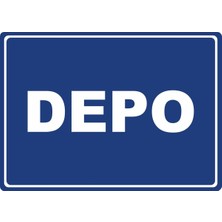 ChicArt Design Studio Depo Pvc Plakalı Uyarı Levhası Dekota Dijital Uv Baskı Yapışkanlı 35X25 cm