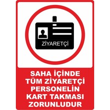 ChicArt Design Studio Ziyaretçi Personel Dijital Uv Folyo Yapışkan Uyarı Etiket Sticker 12.5X17.5