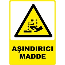 ChicArt Design Studio Aşındırıcı Madde Dijital Uv Folyo Yapışkan Baskı Uyarı Etiket Yapıştırma Sticker 12.5X17.5