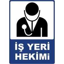 ChicArt Design Studio Iş Yeri Hekimi Pvc Plakalı Uyarı Levhası Dekota Dijital Uv Baskı Yapışkanlı 12.5X17.5 cm