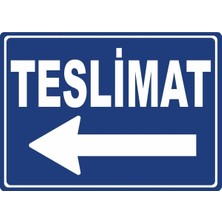 ChicArt Design Studio Tesli Sol Pvc Plakalı Uyarı Levhası Dekota Dijital Uv Baskı Yapışkanlı 17.5X12.5 cm